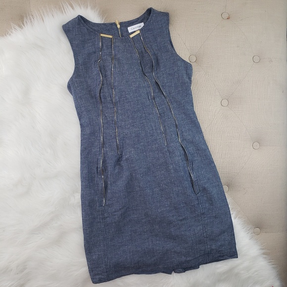 Calvin Klein Dresses & Skirts - $13 TODAY Calvin Klein Chambray Linen Blend Dress